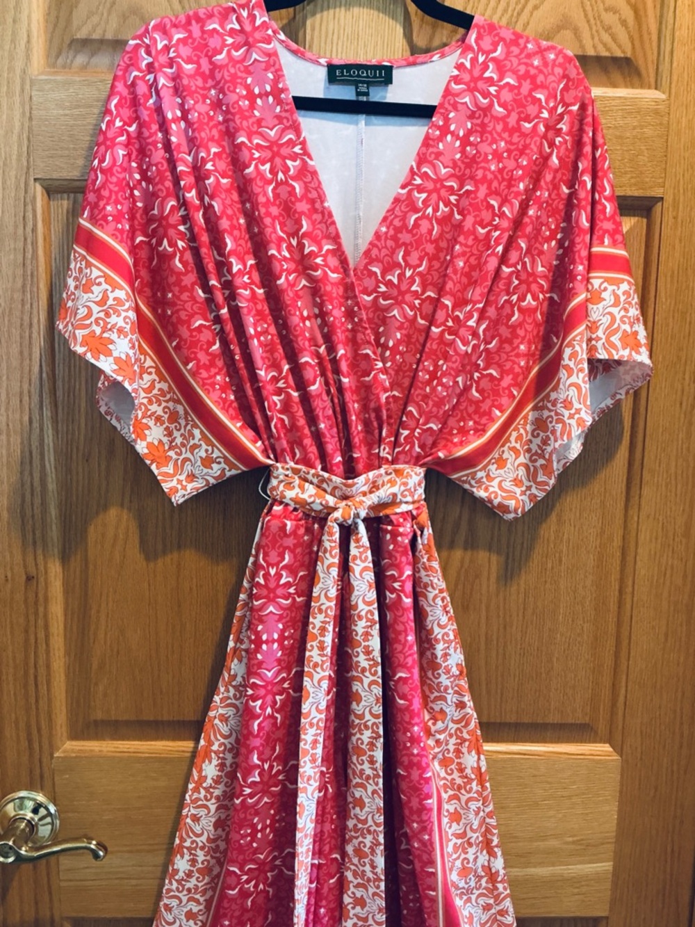 Eloquii Boho Wide Leg Kimono Cropped Jumpsuit Size 14/16 - Picture 3 of 10
